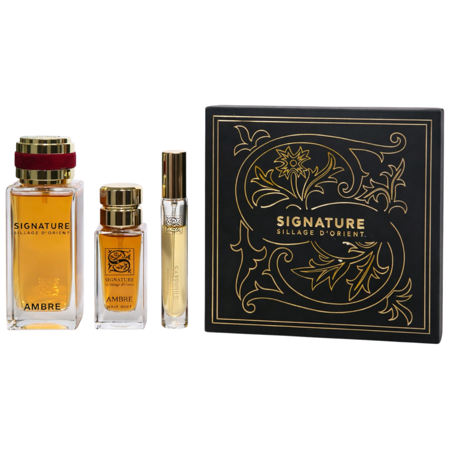Amber Set 100ML Edp+30ml Hm+10ml EDP- Signature