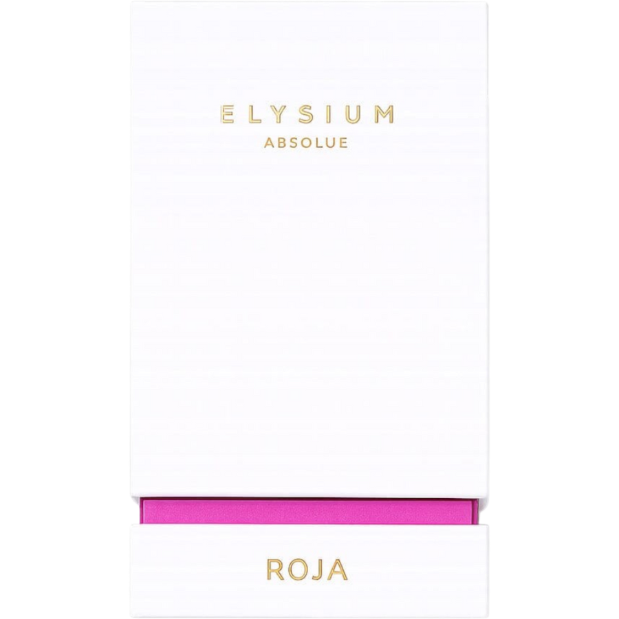 Elixir Perfumes Elysium Absolue Pour Femme Eau de Parfum white box with gold lettering and vibrant pink accent