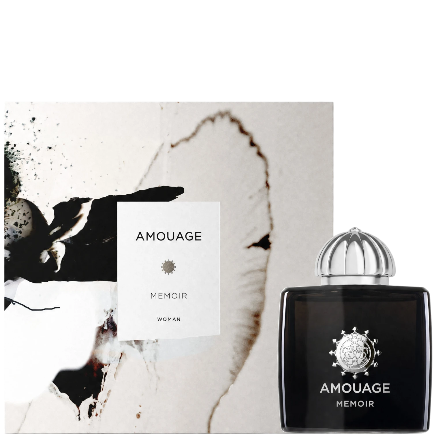 Elixir Perfumes Memoir Ladies EDP 100ml black glass bottle with silver cap and label featuring surrealist branding