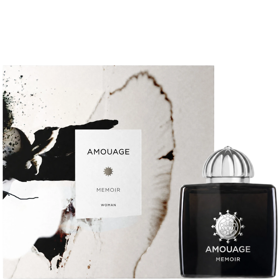 Elixir Perfumes Memoir Ladies EDP 100ml black glass bottle with silver cap and label featuring surrealist branding