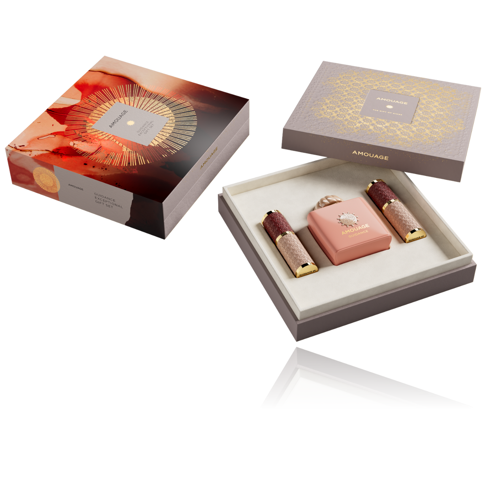 Amouage Guidance Exceptional Gift Set 1x100ml Eau De Parfum 2x10ml Guidance 46 Exceptional Extrait Travel Sprays