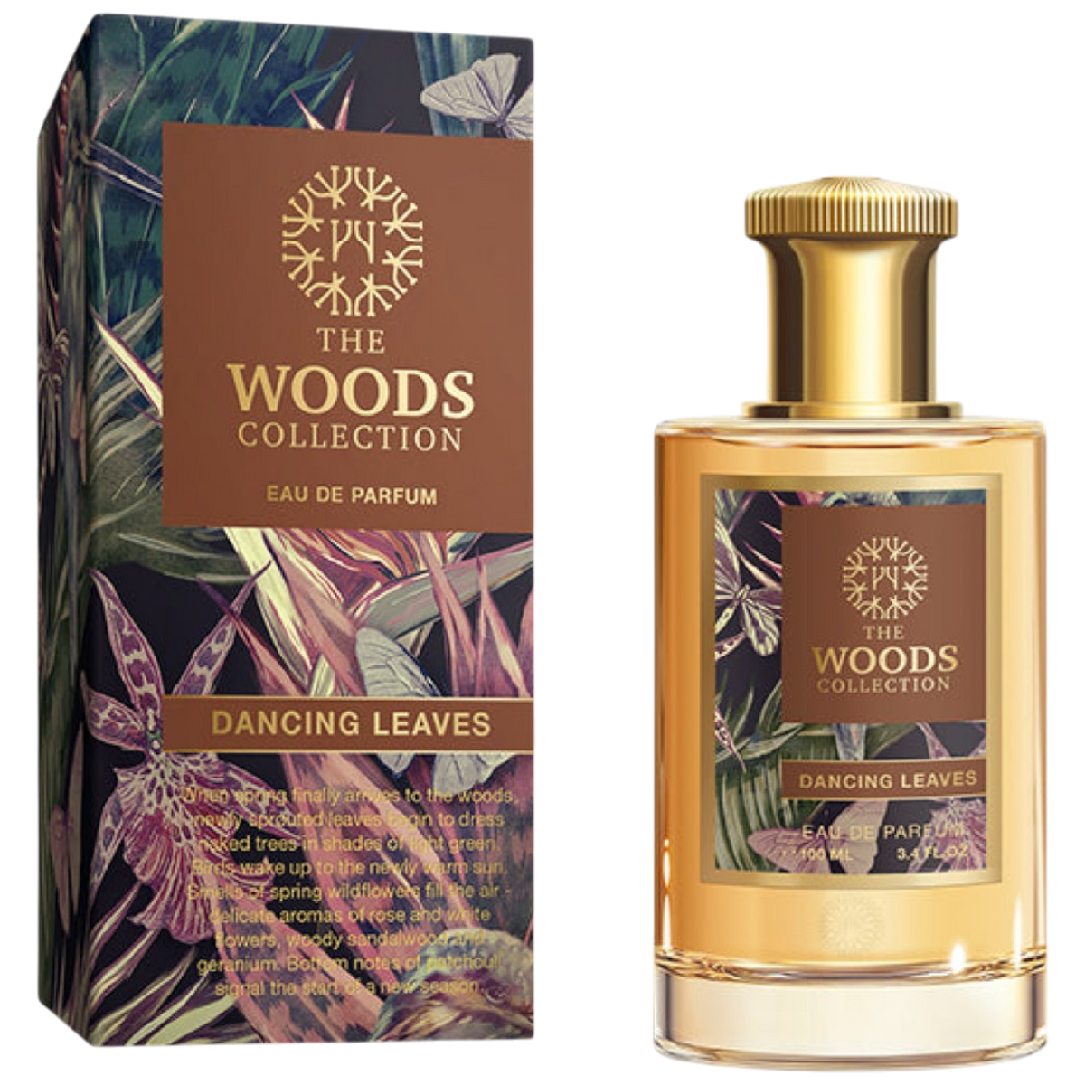 The Woods Collection Natural By Woods Dancing Leaves Perfume Box Packaging 100ML