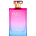 Elixir Perfumes Elysium Absolue Pour Femme eau de parfum in a pink and blue gradient glass bottle with crystal cap