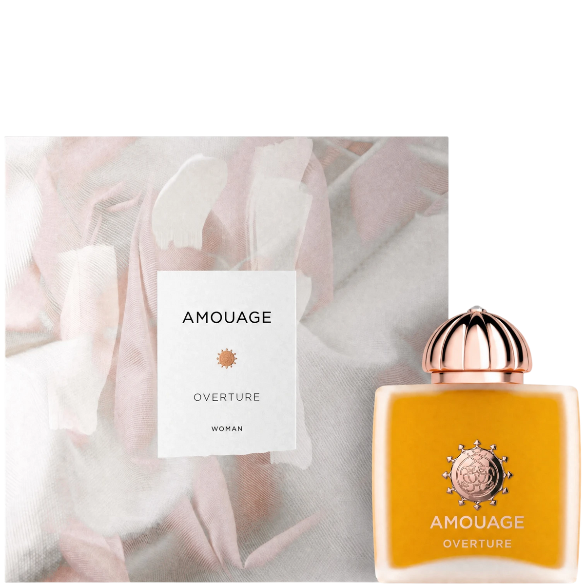 Niche perfumes | Luxury fragrances | Elixir Perfumes Overture Woman amber perfume bottle with rose gold cap